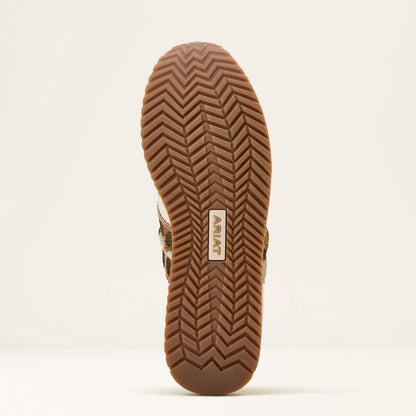 Women's Ariat Ranch Runner Shoe BRIGHT CREAM|GILDED LEOPARD HAIR ON 10074338