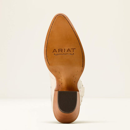 Women's Ariat Arrosa J Toe Western Boot IVORY PEARL|GARDEN SHINE 10074349