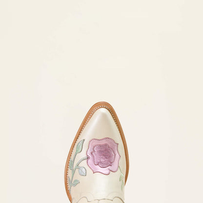 Women's Ariat Arrosa J Toe Western Boot IVORY PEARL|GARDEN SHINE 10074349