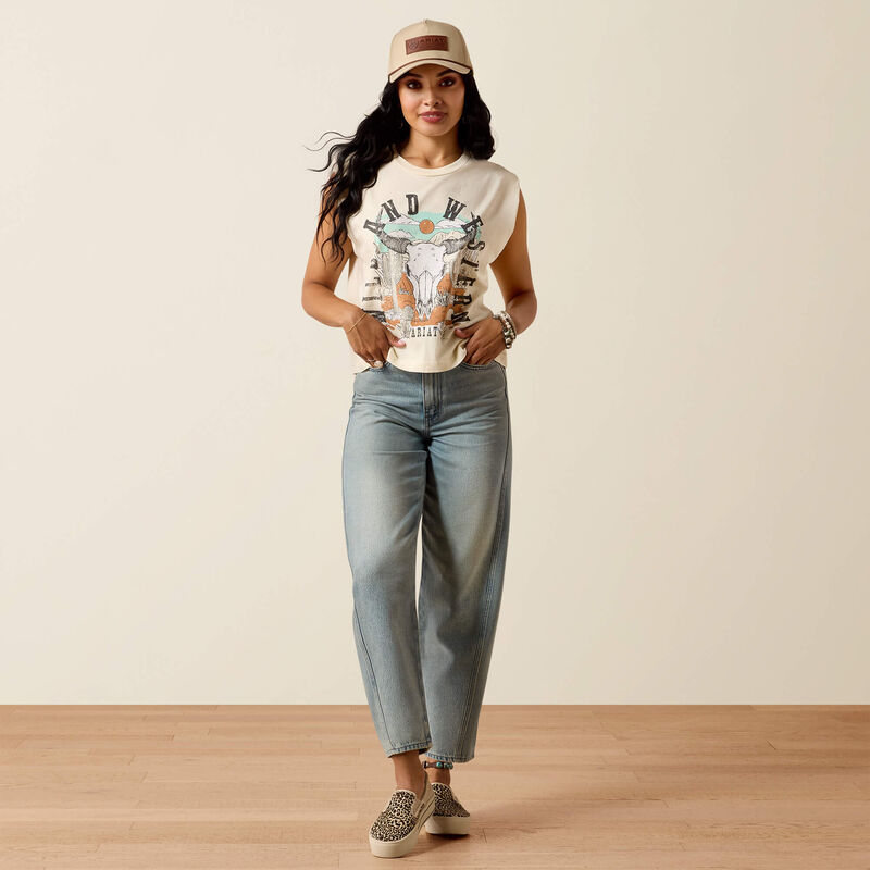 Ladies Ariat Steer Skull Landscape T-Shirt 10078378
