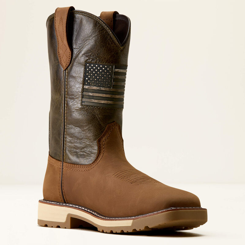 Ariat Men's Activator Patriot Wide Square Toe Steel Toe Work Boot 10080468