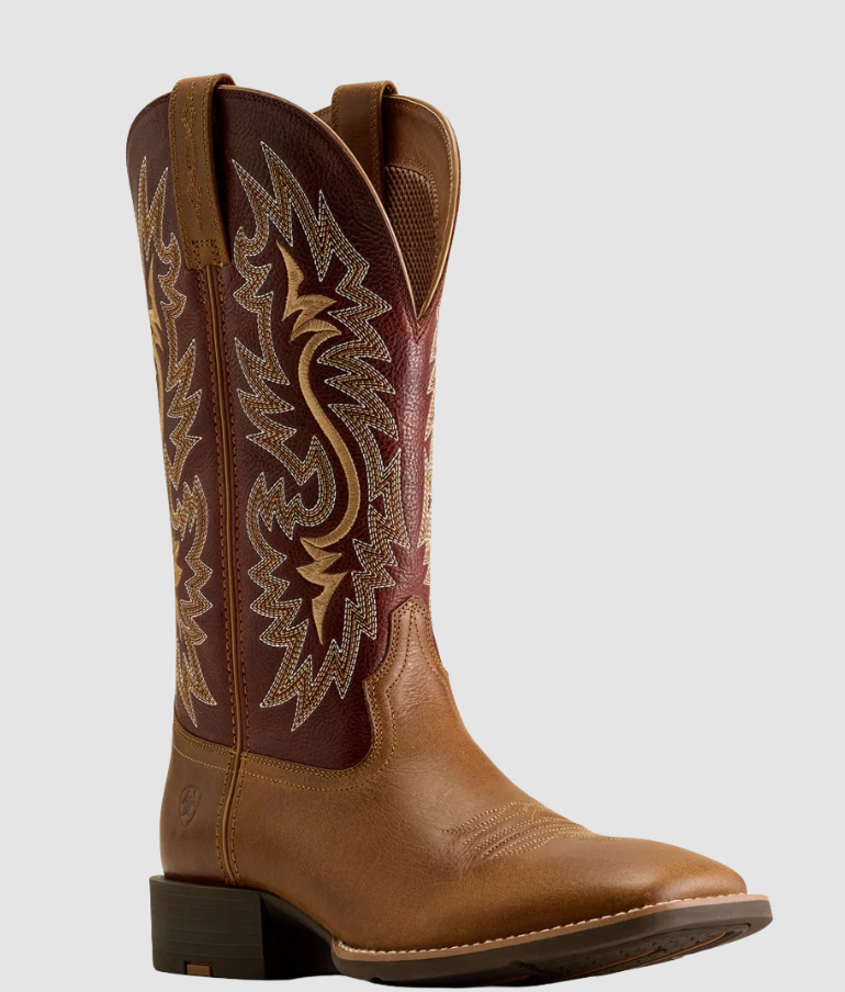 Ariat Men's Sport Colter Sorrel Crunch Wide Square Toe Western Boot 10080268