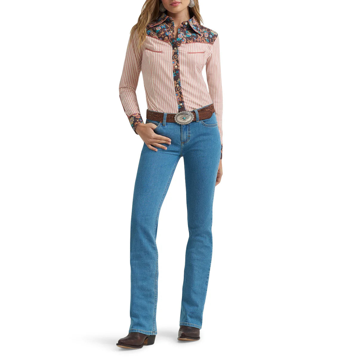 Wrangler X Lainey Wilson Ladies Mae Boot Cut Denim Jean 112375595