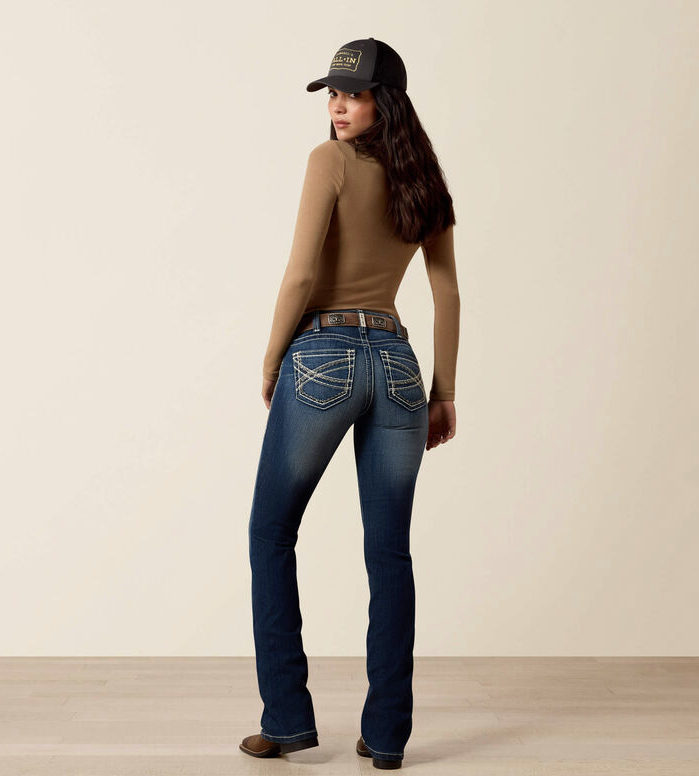 Ariat R.E.A.L. Mid Rise Stretch Entwined Boot Cut Jean 10017510-X PLUS SIZE