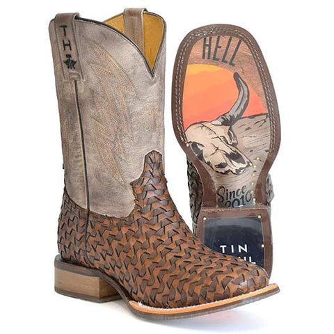 Men's Tin Haul Ripples Boots with Raisin' Hell Sole Handcrafted Tan 14-020-0077-0501