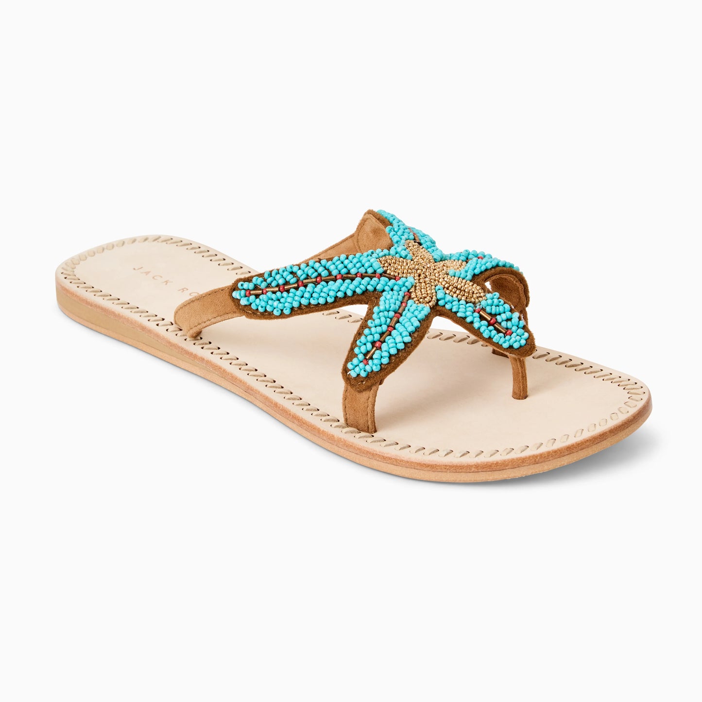 Women's Jack Rogers Collins Metallic Sandal 152251SA12-TURQ