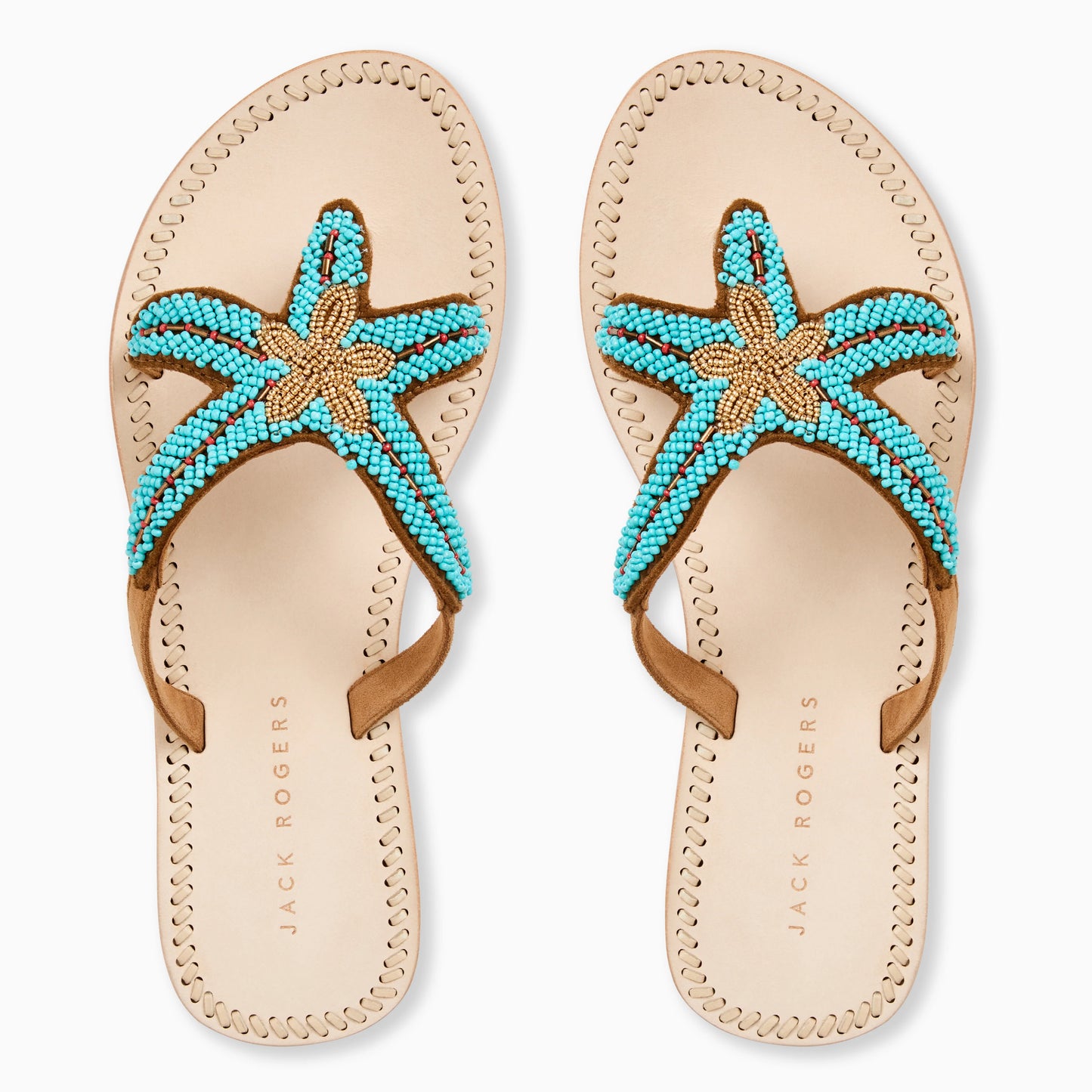 Women's Jack Rogers Collins Metallic Sandal 152251SA12-TURQ