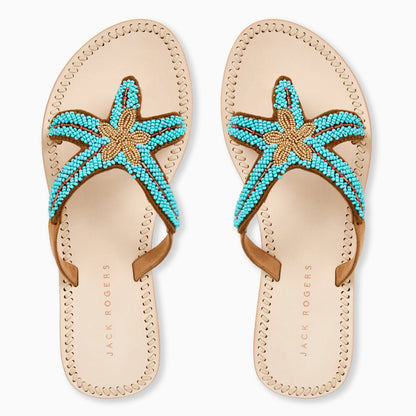 Women's Jack Rogers Collins Metallic Sandal 152251SA12-TURQ
