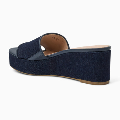 Women's Jack Rogers Bay Denim Mid Wedge 152251WG10-INDIGO
