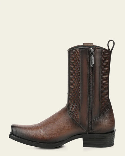 Cuadra Urban Honey Boot In Genuine Italian Deer Leather For Men-CC298