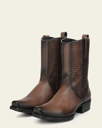 Cuadra Urban Honey Boot In Genuine Italian Deer Leather For Men-CC298
