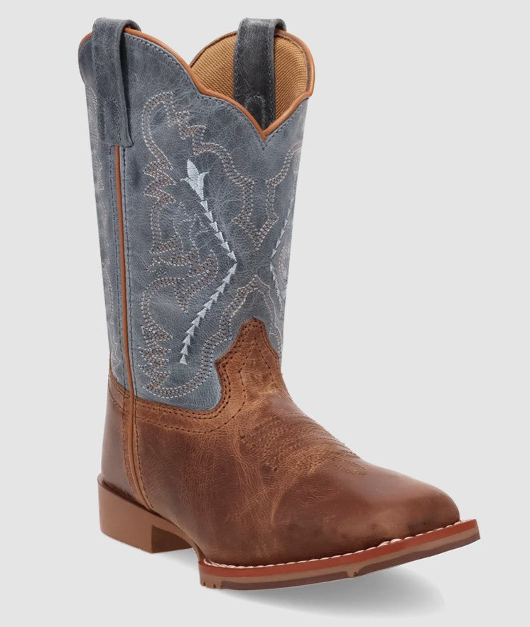 Dan Post Youth Salina Blue & Tan Leather Western Boot DPC5027