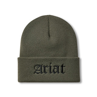 Men's Ariat  OS Rebar Beanie Embroidered Green 10063161 / Black 10063162