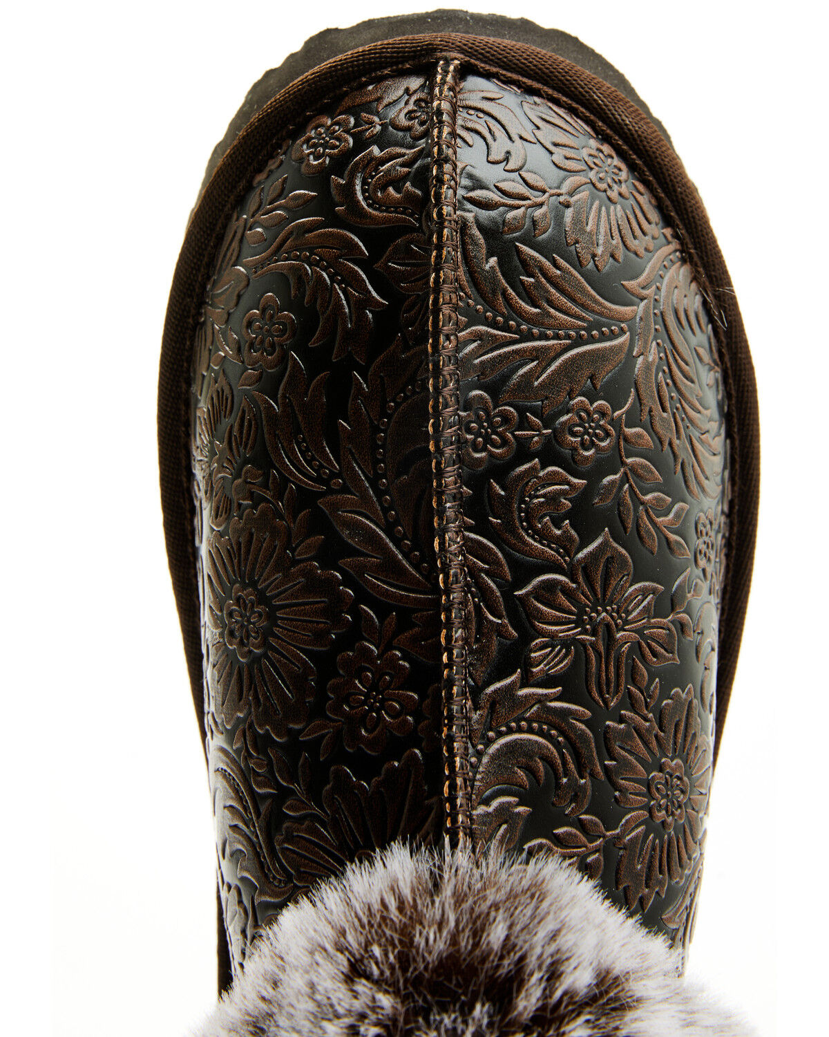 Very G Women's Lolly Embossed Slippers In Chocolate- LOLLY CHOC