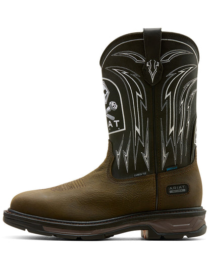 Ariat Men's WorkHog® XT Bolt Skull Waterproof Carbon Toe Work Boots 10074207
