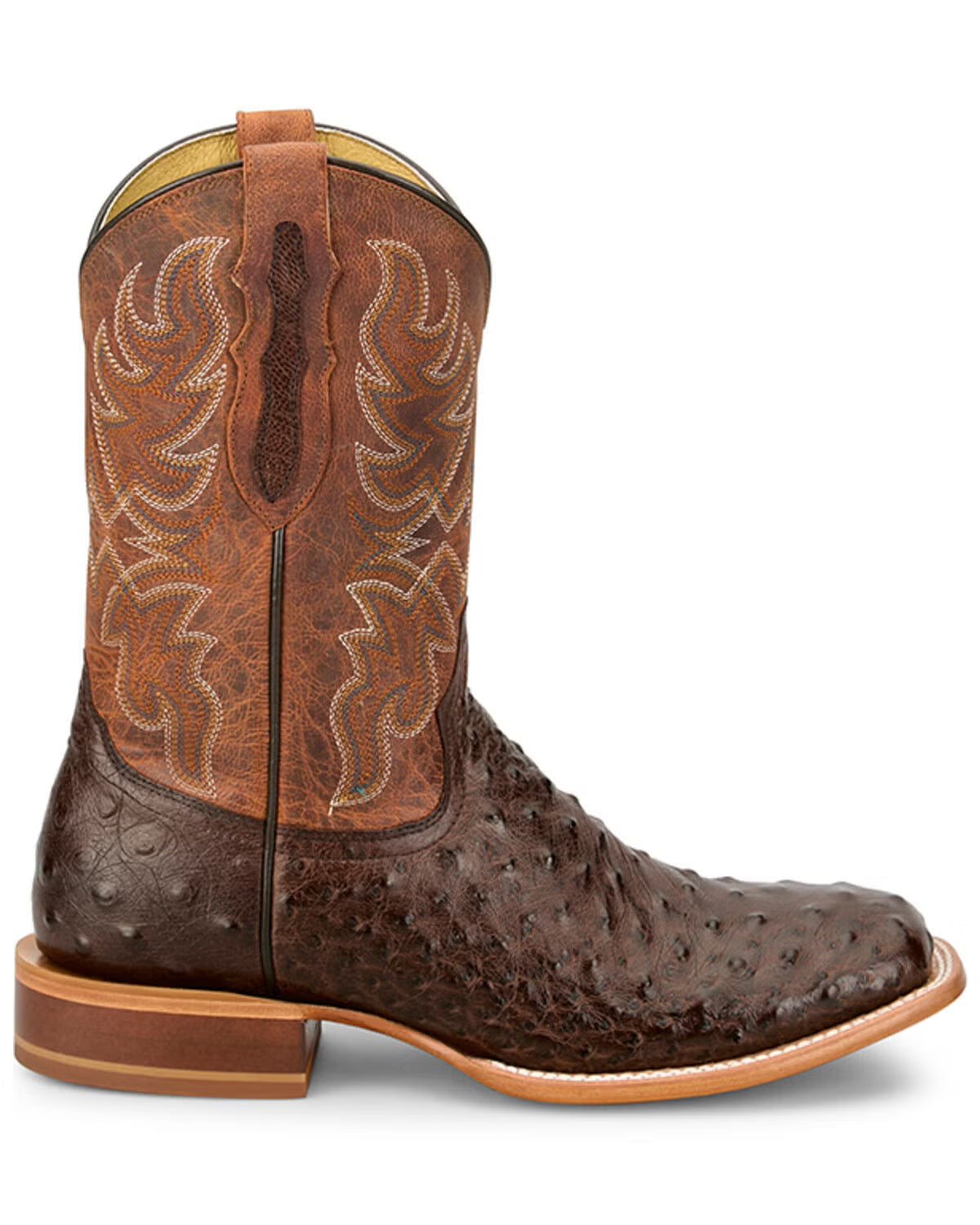 Tony Lama Men's Blaine Exotic Full Quill Ostrich Western Boots - Broad Square Toe RN3572