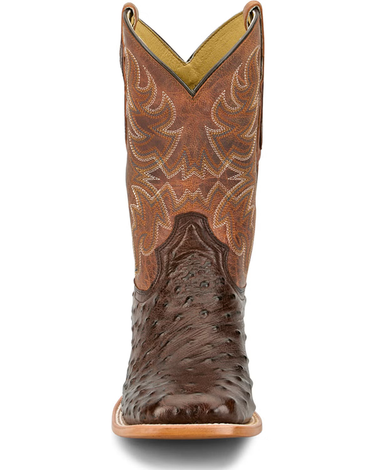 Tony Lama Men's Blaine Exotic Full Quill Ostrich Western Boots - Broad Square Toe RN3572
