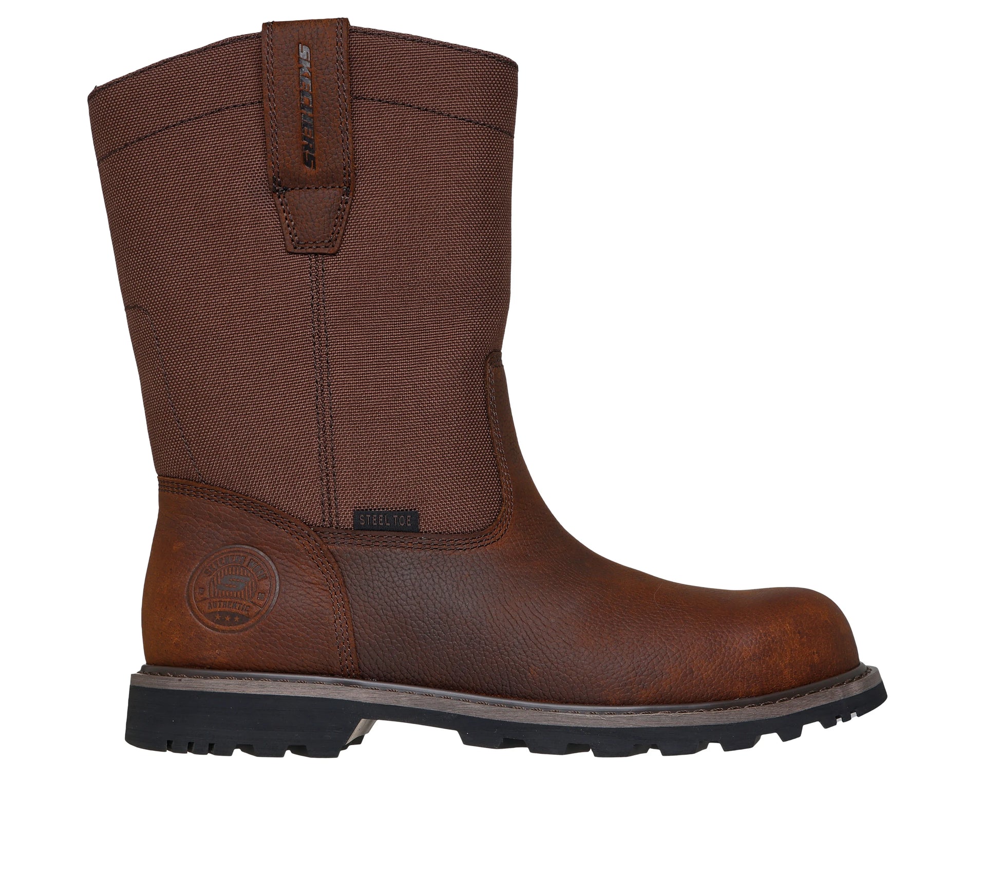 Mens' Skecher Longrider - Highland Hill Steel Toe Boots 200377 BRN