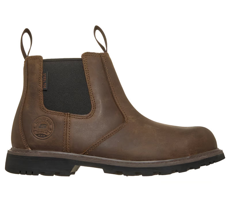 Skechers Men's Work: Longrider Slip on work Boots 200383 BRN