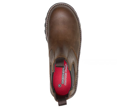 Skechers Men's Work: Longrider Slip on work Boots 200383 BRN