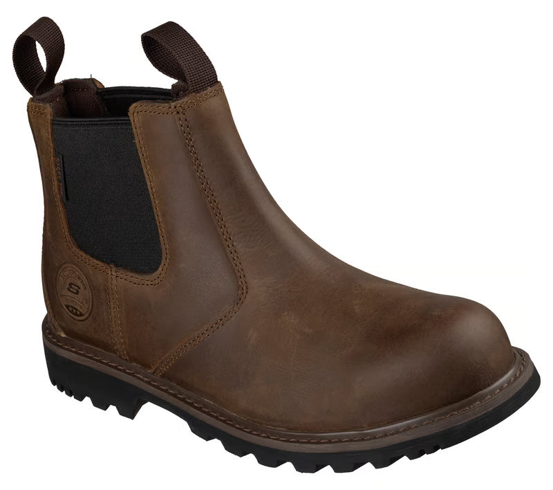 Skechers Men's Work: Longrider Slip on work Boots 200383 BRN