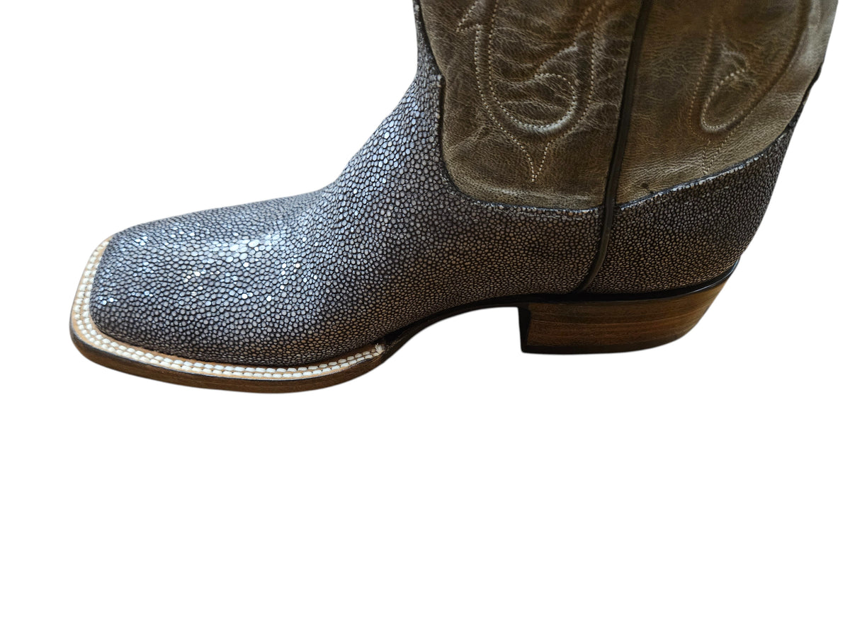 MEN'S BLACK JACK SANDED STINGRAY LEATHER BOOTS SB3103-96