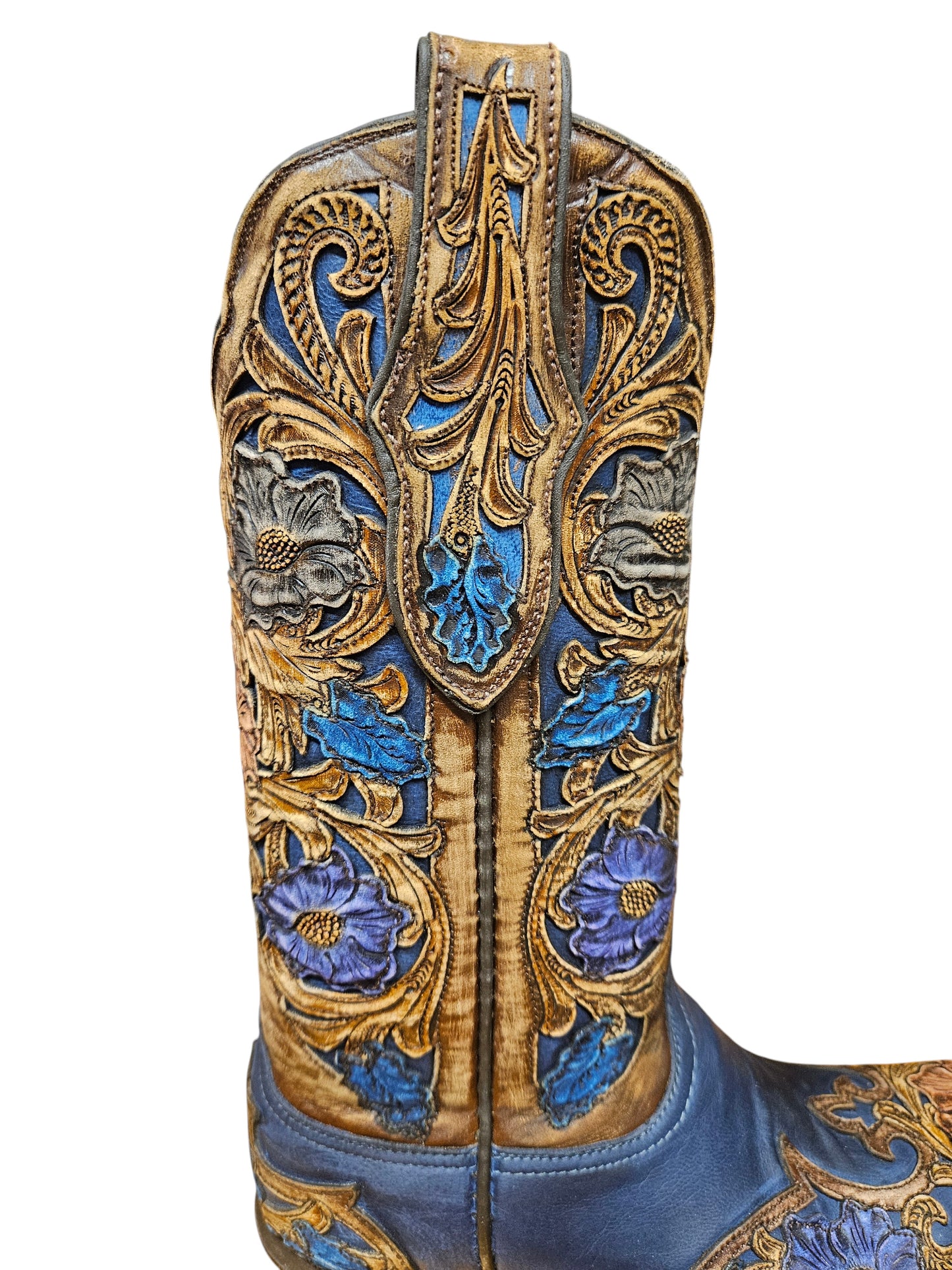 Women's Black Jack Hand Tooled Western Boots LHT-1418-54