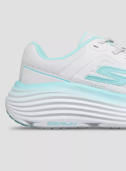 Skechers Performance MAX CUSHIONING ENDEAVOUR - ARDENA Women's White/Aqua Lace Up Athletic Shoe 129485 WAQ