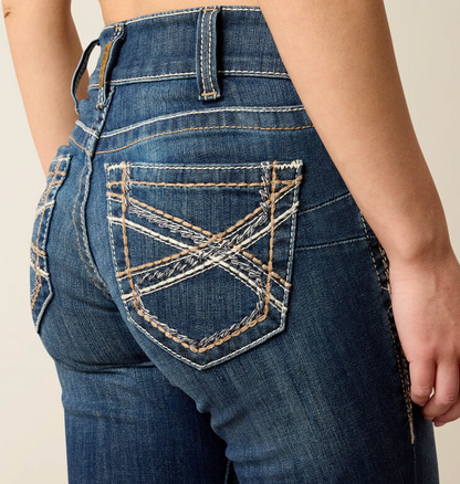 Ariat Ladies Mid Rise Entwined Festival Boot Cut Jeans 10025286
