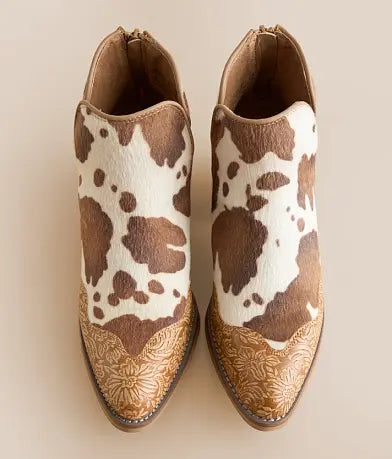 Ladies CHRISTINA TAN Hair On Cow Ankle Bootie