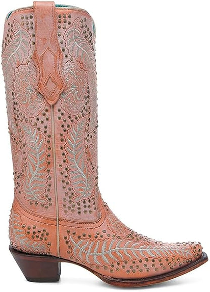 CORRAL LADIE'S EMBROIDERY & STUDS  WESTERN BOOT- A4709