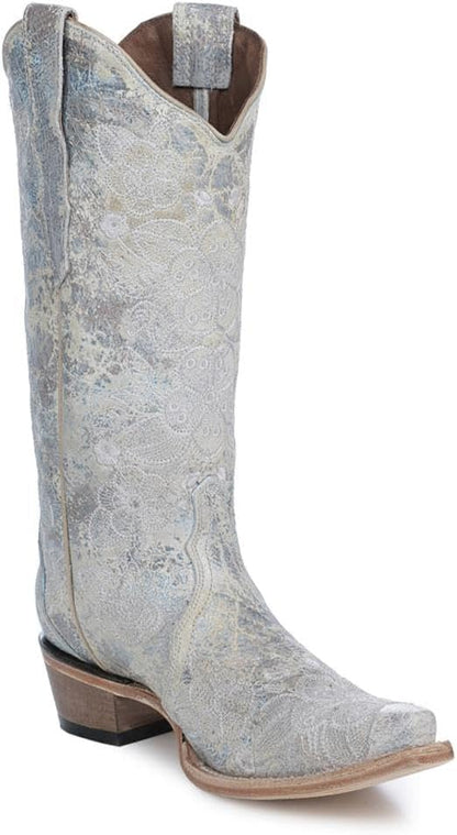 Circle G Women`s Baby Blue Embroidered Boot L6232