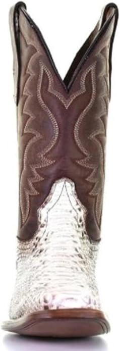 Circle G MEN'S NATURAL/BROWN PYTHON PRINT SQ. TOE WESTERN L5740