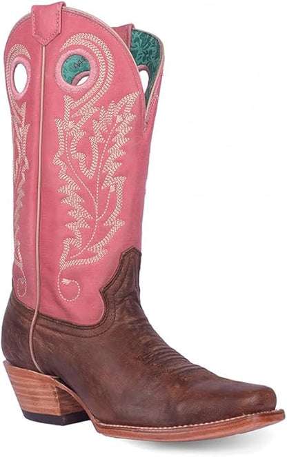CORRAL LADIE'S BROWN/PINK WESTERN BOOT- A4459