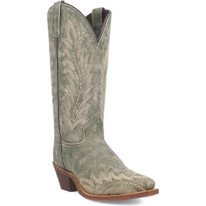 52159 Laredo Ladies EmmyLee Fancy Stitch Cowboy Boot - Green