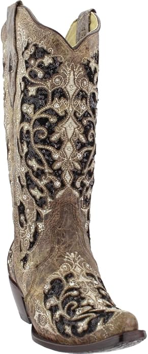Corral Boots Women's Western Snip Toe Wedding Boots-A3569
