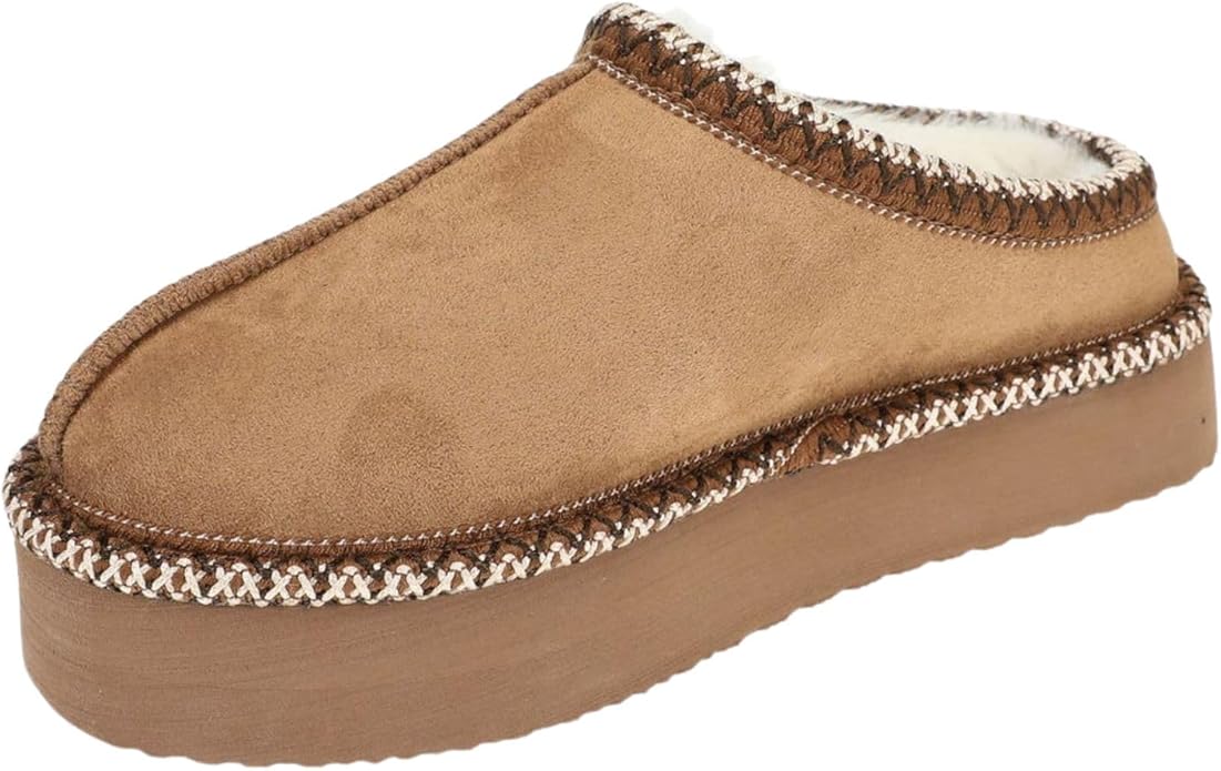 Very G Women's CHRISTY TAN Slip On Platform Slipper Mule