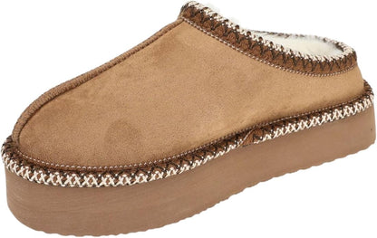 Very G Women's CHRISTY TAN Slip On Platform Slipper Mule