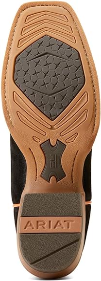 Ariat Women's Derby Monroe Western Boot Black Roughout/Kissable Pink 10047047