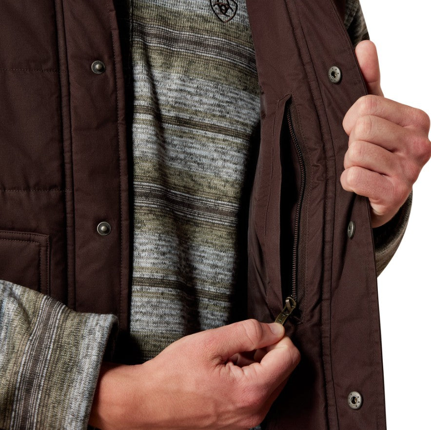 Ariat Men's Mole Brown Western Quilted Concealed Carry Vest 10079280