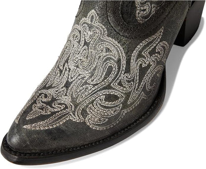 Women's Corral Black Luminescent Embroidery Ankle Boot A4598