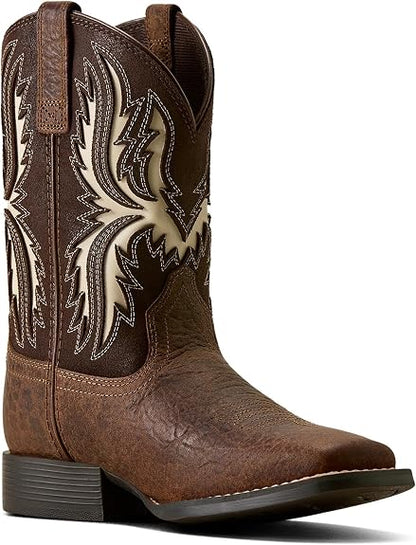 Ariat Kids Driftwood Wide Square Toe Western Boots 10080273