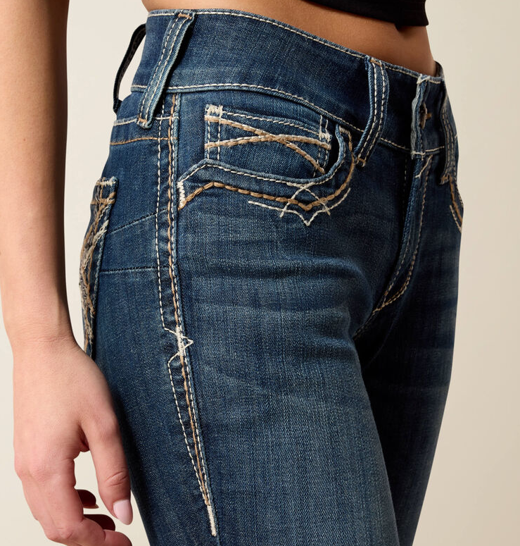 Ariat Ladies Mid Rise Entwined Festival Boot Cut Jeans 10025286