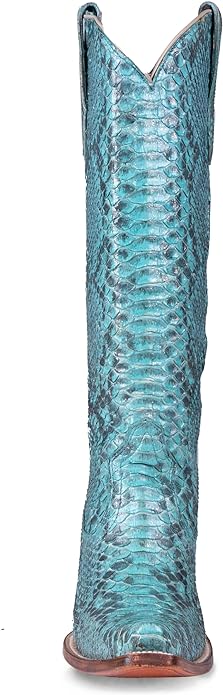 A4448 CORRAL WOMEN'S TURQUOISE PYTHON TALL TOP FULL EXOTIC