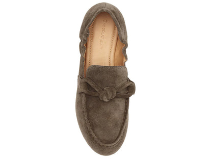 Ladies Chocolate Blu ANYA TOFFEE SUEDE Loafer