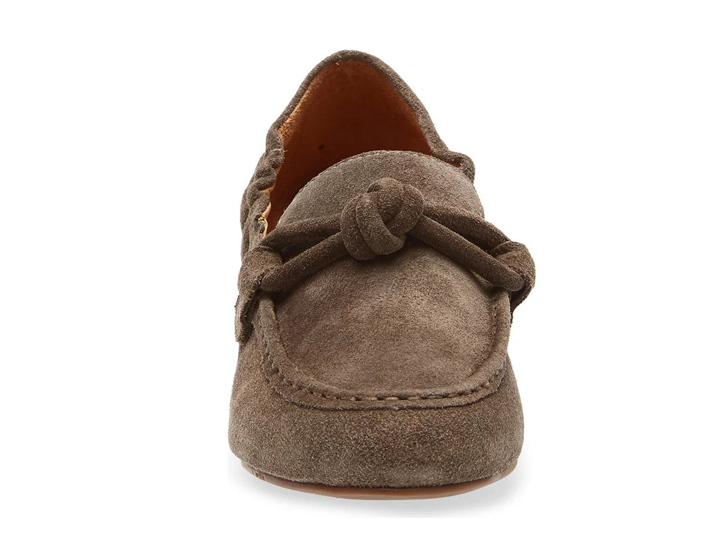 Ladies Chocolate Blu ANYA TOFFEE SUEDE Loafer