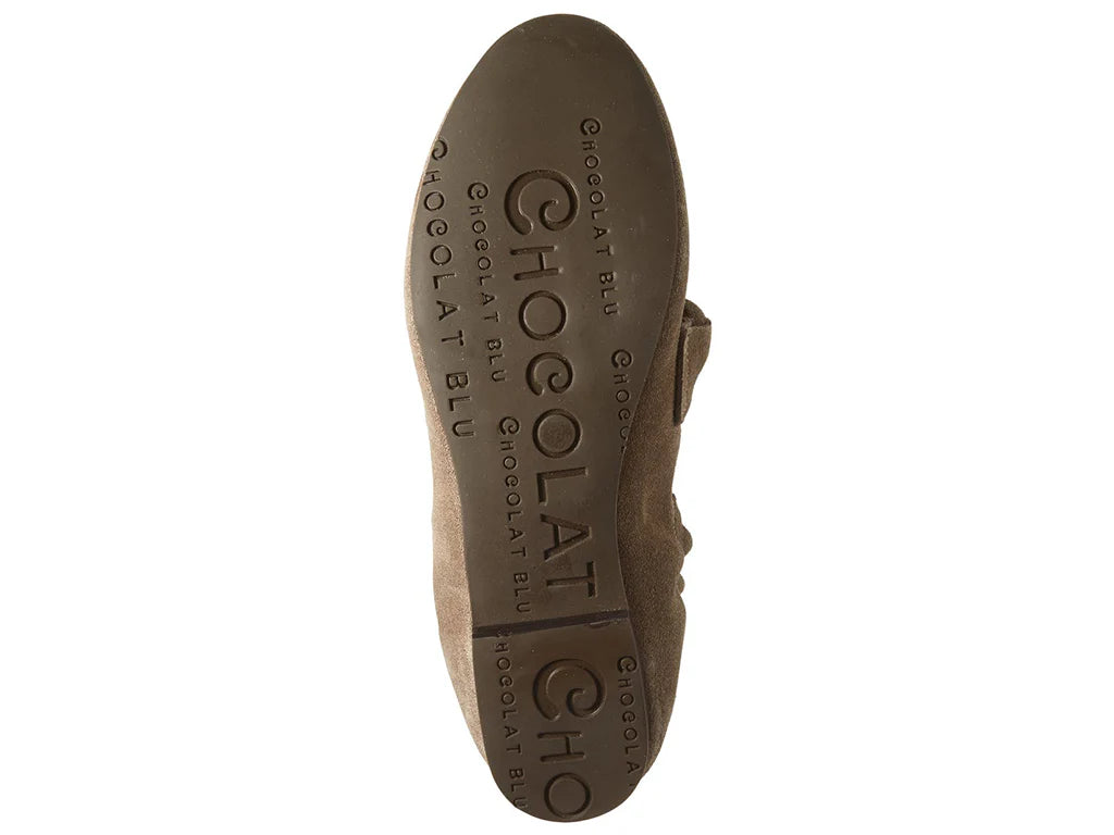 Ladies Chocolate Blu ANYA TOFFEE SUEDE Loafer