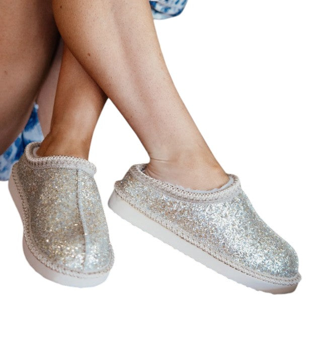 Very G Champagne Georgina Glitter Shoes