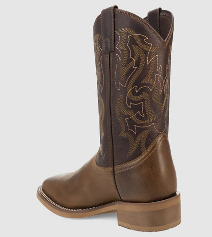 Laredo Men's Chisholm Embroidered Chocolate Brown Western Boot 8045