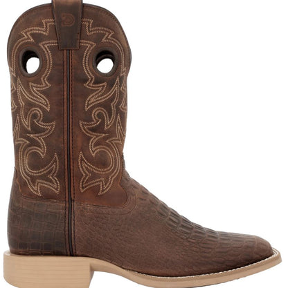 Durango Men's Shyloh Nicotine Croc Print 11" Western Boot DDB0530